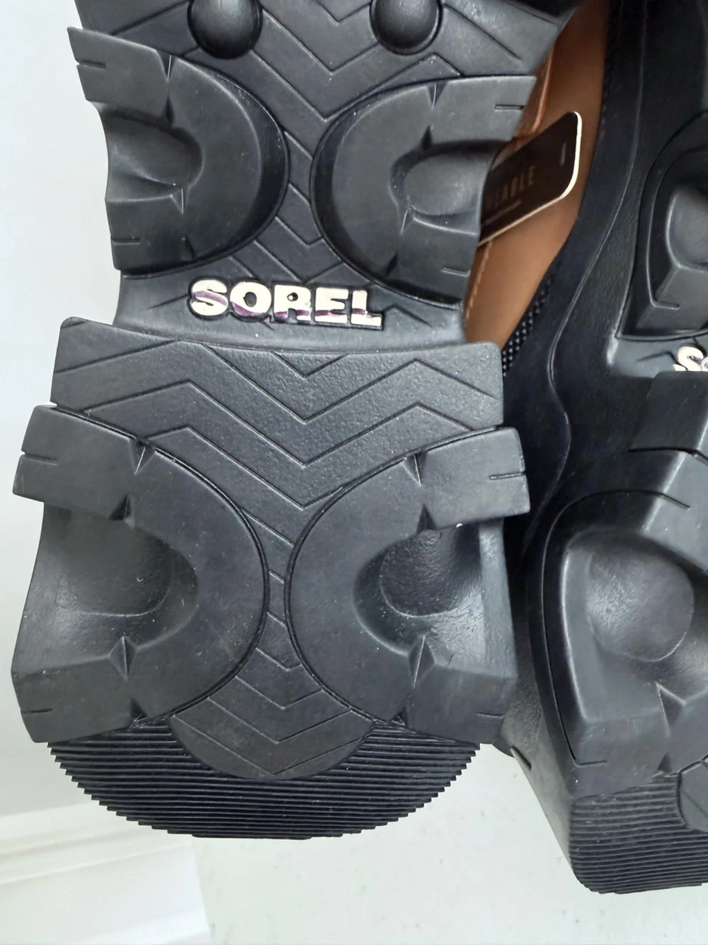 SOREL Brex Waterproof Leather Lace Lug Sole Boots Tawny Buff 7 NWT Winter